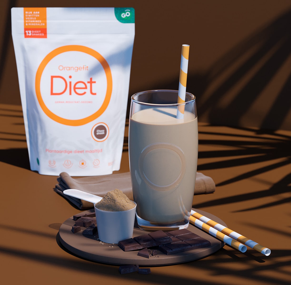 Abnehm Shake kaufen Orangefit Diet Schoko image